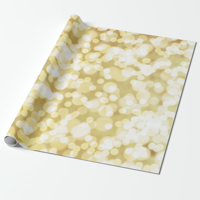 GoldGlitzer Bokeh Geschenkpapier (Ungerollt)