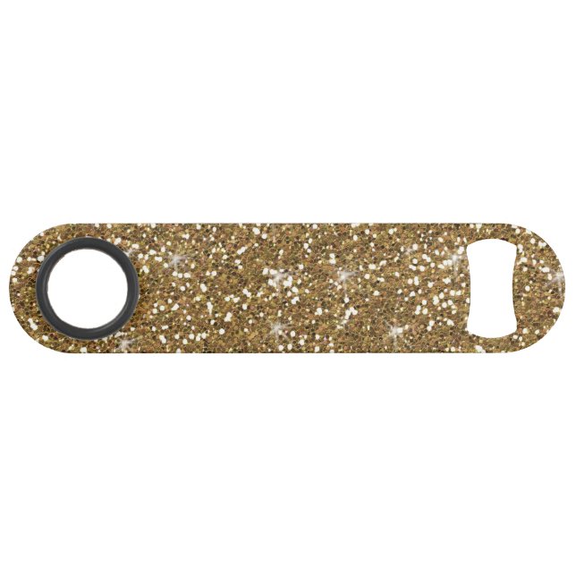 GoldGlitzer gedruckt Speedflaschenöffner (Vorderseite (Horizontal))