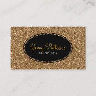 GoldGlitzer-hübsche elegante Girly Visitenkarte