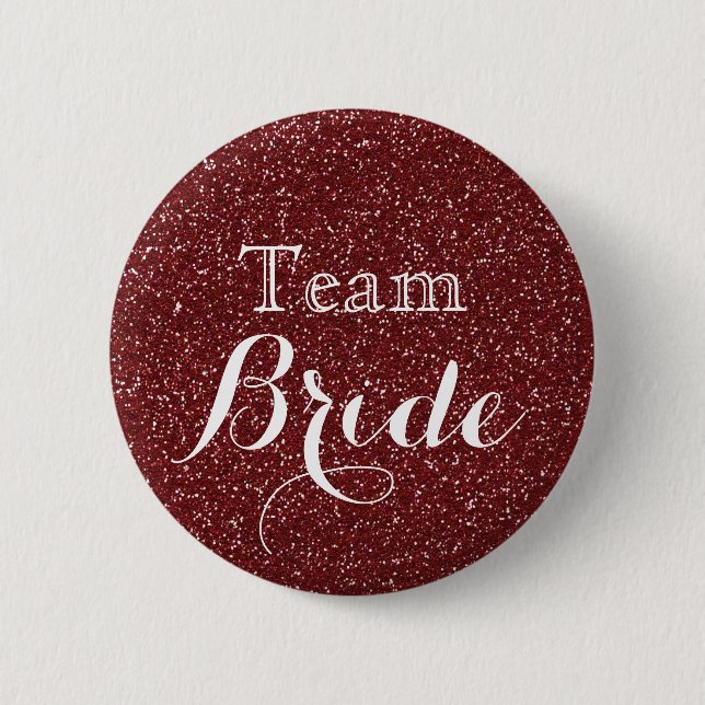 GoldGlitzer-Imitat-Folien-Hochzeits-Team-Braut Button (Vorderseite)