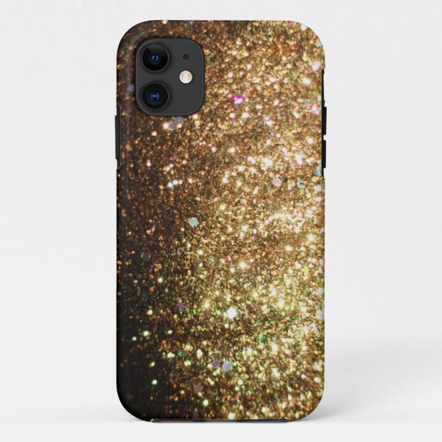 GoldGlitzer iPhone Weihnachtsfall Case-Mate iPhone Hülle (Rückseite)