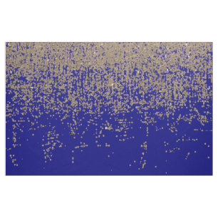 GoldGlitzer-Kobalt-Blau-Steigung Ombre Confetti Stoff
