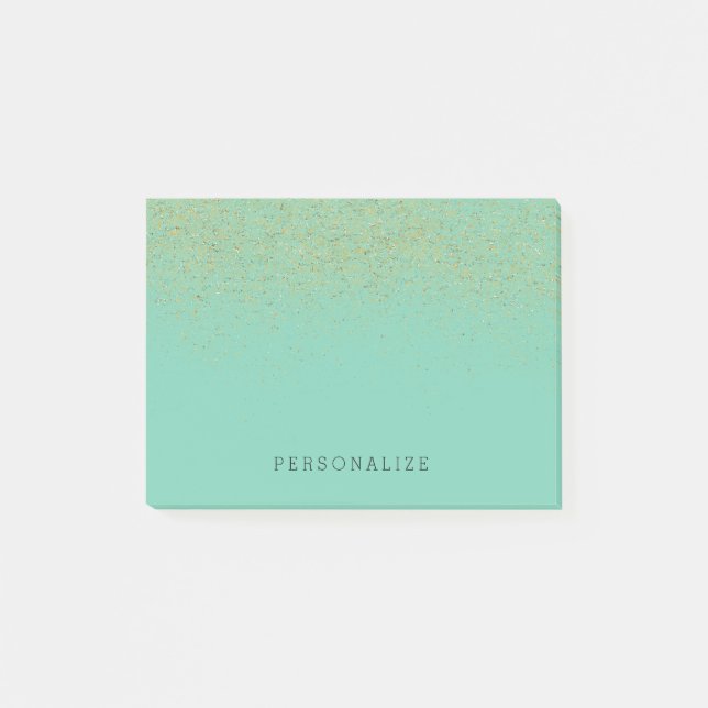 GoldGlitzer-Körper-Minze Post-it Klebezettel (Vorderseite)
