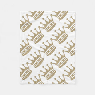 GoldGlitzer-Krone Fleecedecke