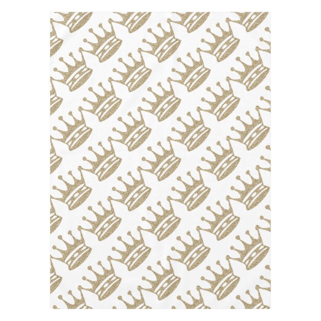 GoldGlitzer-Krone Tischdecke (Vorderseite)