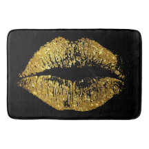 GoldGlitzer-Lippen