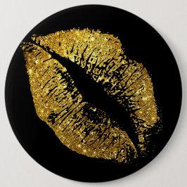 GoldGlitzer-Lippen Button