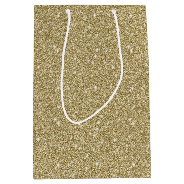 GoldGlitzer Mittlere Geschenktüte (Vorderseite)