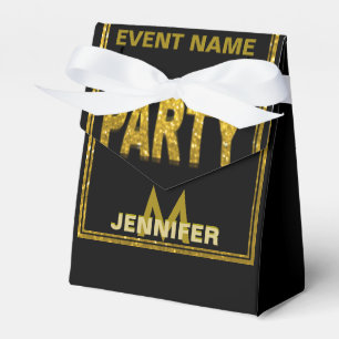 GoldGlitzer-Party des Monogramm- Geschenkschachtel