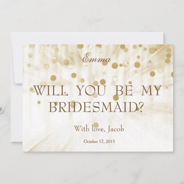 GoldGlitzer sind- Sie meine Einladung (Vorderseite)