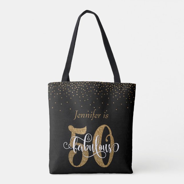 GoldGlitzer u. Confetti 50 u. fabelhaftes Tasche (Rückseite)