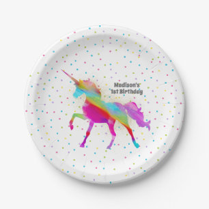 GoldGlitzer und Pappteller