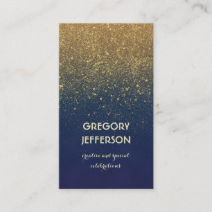 GoldGlitzer-Vintage Marine-Hochzeit und Party Visitenkarte