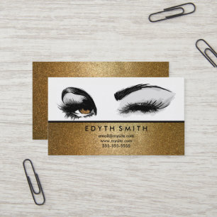GoldGlitzer-Wimperntusche oder Visitenkarte