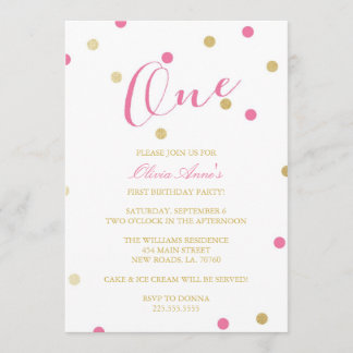 GoldGlitzerconfetti-Geburtstags-Einladungen Einladung