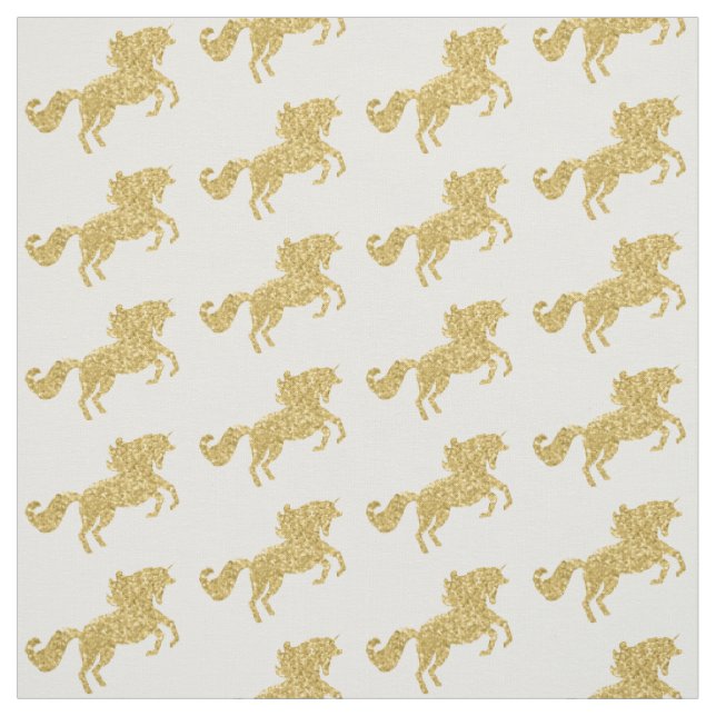 GoldGlitzerunicorn-Gewebe Stoff (Muster)