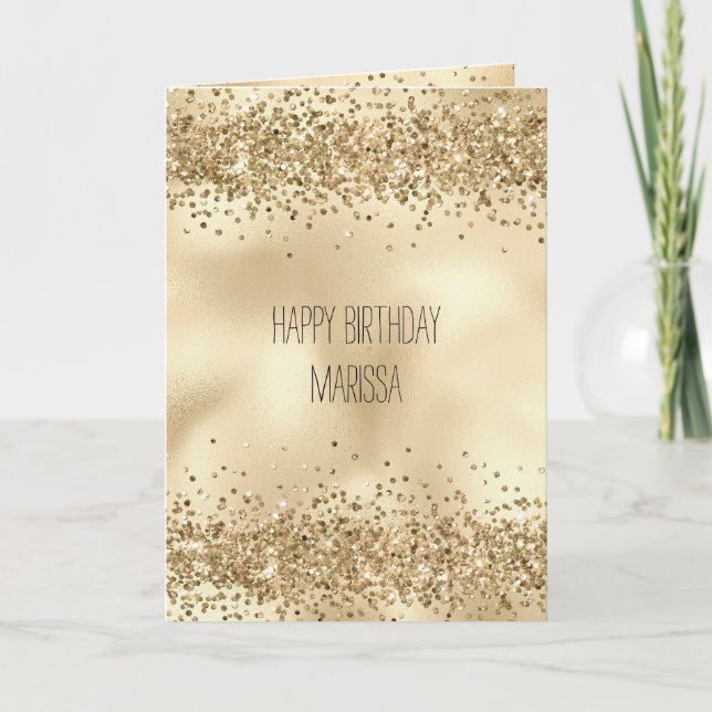 Goldglitzy Glitzer Sparkle Confetti       Karte (Vorderseite)