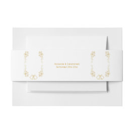 Goldglocken-Design-Hochzeit Einladungsbanderole