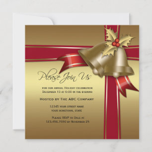 Goldglocken, Holly, Red Ribbon Corporate Party Einladung