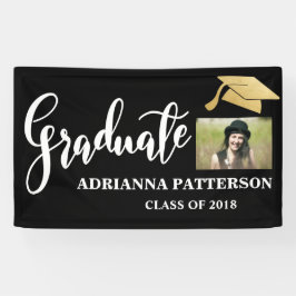 Goldgraduierter Hut-handgeschriebenes graduiertes Banner