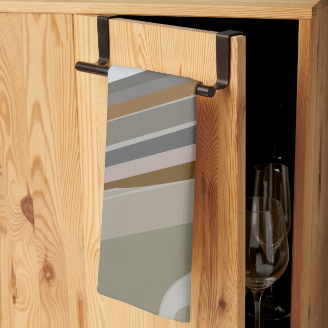 Goldgraues Marmorsteinfarbenmuster Geschirrtuch (Drittel gefaltet)