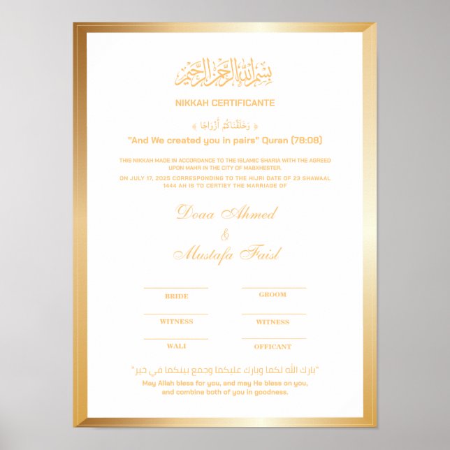 Goldgrenzenposter Poster (Vorne)