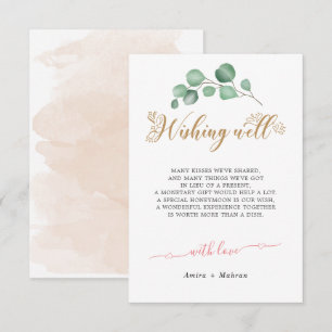 Goldgrün Hochzeitskarte Begleitkarte