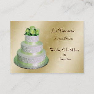 Goldgrün-Hochzeitskuchenmacher Visitenkarte