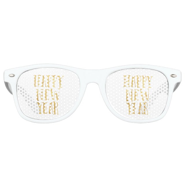 Goldguten Rutsch ins Neue Jahr Sonnenbrille (Vorderseite)