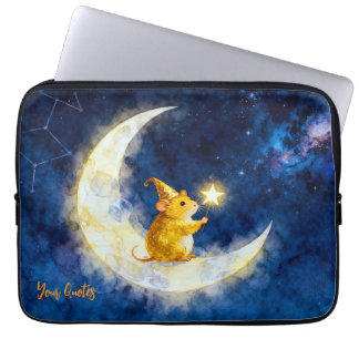 Goldhamster auf zunehmendem Mond Aquarell Laptopschutzhülle
