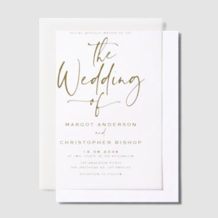 Goldhandbriefkalligraphie-Hochzeit