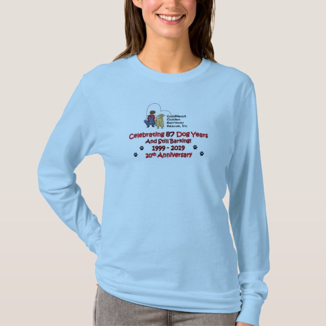GoldHeart Ladys 20-Jähriger Long Sleeve T-Shirt (Vorderseite)