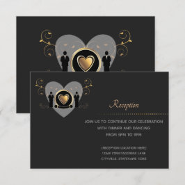 Goldherz | Empfang Card Einladung