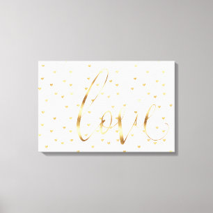 Goldherz-Liebe Ombre Leinwanddruck