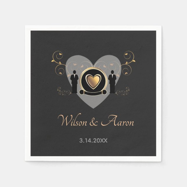 Goldherz | Paper Napkin Serviette (Vorderseite)