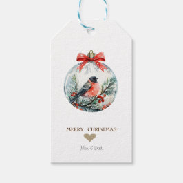 Goldherz, Roter Kardinal Weihnachten Geschenkanhänger