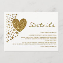 Goldherz und Stars - Hochzeitsdetails für Glitzer