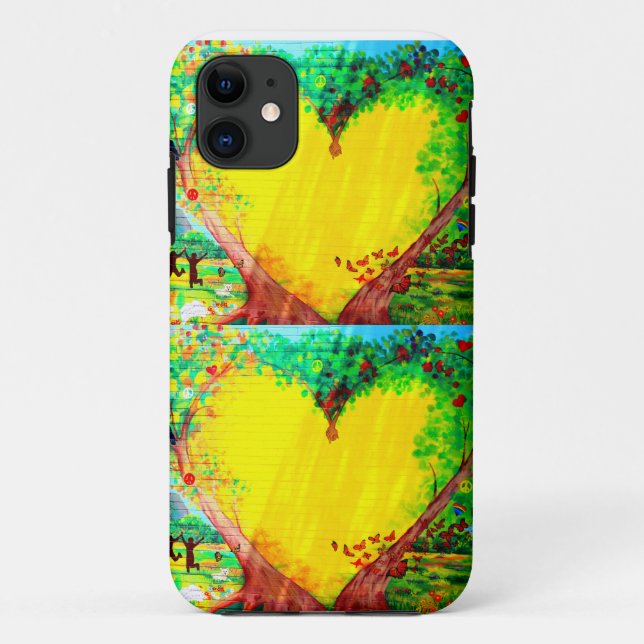 Goldherzen-Handy Case-Mate iPhone Hülle (Rückseite)