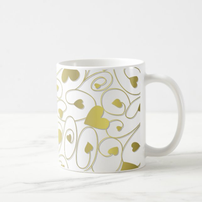 Goldherzen Kaffeetasse (Rechts)