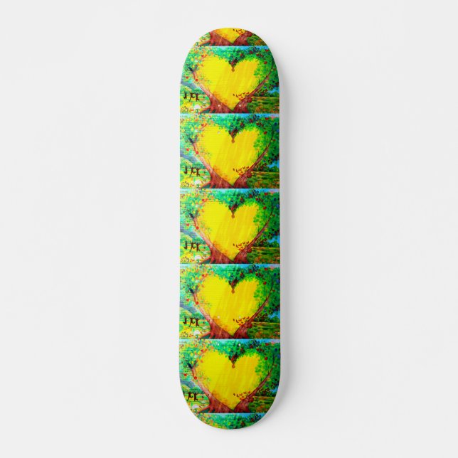 Goldherzen-Skateboard Skateboard (Vorne)