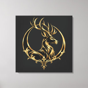 Goldhirsch-Filigran umwickelte Leinwand