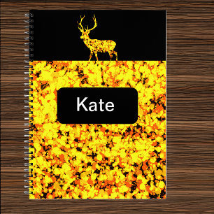 Goldhirsch gesprenkelte Farbe Notizbuch