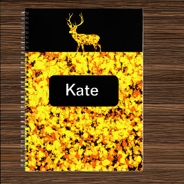 Goldhirsche Notizbuch
