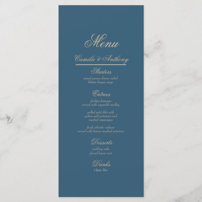 Goldhochzeit der Marine Menükarte (Vorderseite)