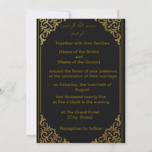 Goldhochzeit Einladung _arabisch und englisch Desi