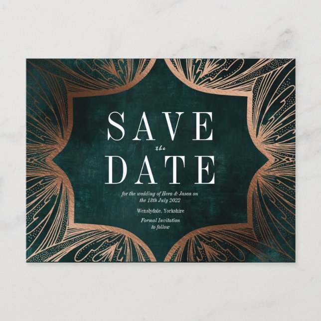 Goldhochzeit im Jugendstil - Imitate retten das Da Postkarte (Vorderseite)