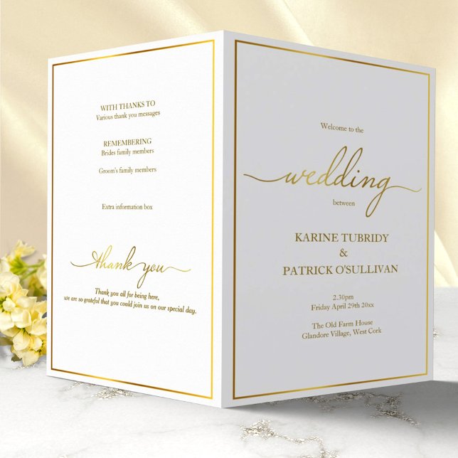 Goldhochzeit, moderner Schriftart und Goldgrenze (Von Creator hochgeladen)