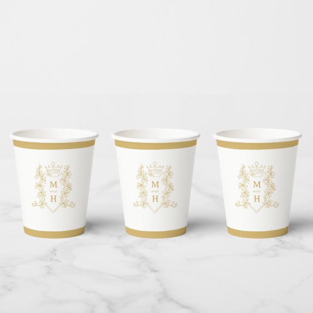 Goldhochzeit Pappbecher (Multi)