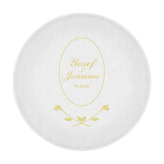 Goldhochzeit Schneidebrett (Vorderseite)