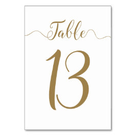 Goldhochzeit-Tischnummern 13 Tischnummer